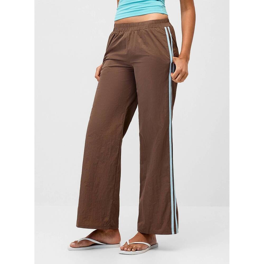 NEW PRETTY GARBAGE jet set track pants in chocolate espresso